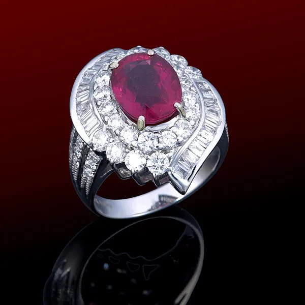 18K WG Brazilian Rubellite Ring
